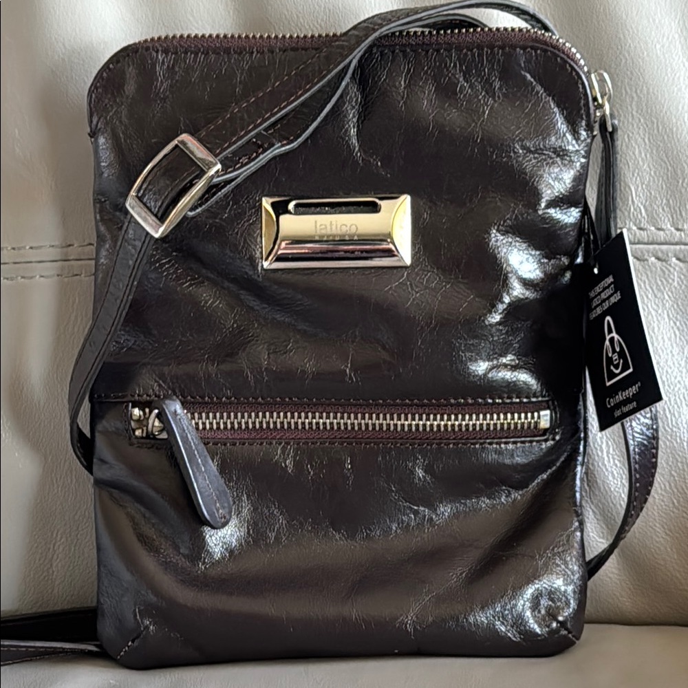 Latico Brown Leather Crossbody Bag NEW!